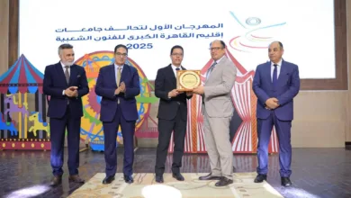 جامعة بنها تنظم المهرجان الأول لتحالف جامعات إقليم القاهرة الكبرى للفنون الشعبية - صور