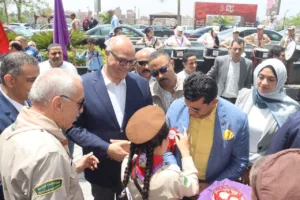 وزير الشباب والرياضة يصل القليوبية لبدء جولة تفقدية موسعة بالمحافظة - صور