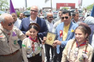 وزير الشباب والرياضة يصل القليوبية لبدء جولة تفقدية موسعة بالمحافظة - صور