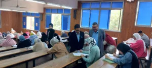 رئيس جامعة بنها يتفقد سير الامتحانات بكليتي الزراعة والطب البيطري