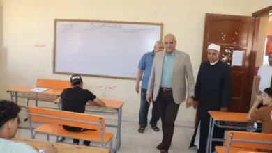 محافظ القليوبية يتفقد لجان امتحانات الشهادة الثانوية الازهرية - صور