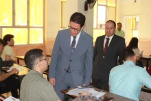 رئيس جامعة بنها يتفقد سير الامتحانات بكلية الهندسة بشبرا - صور