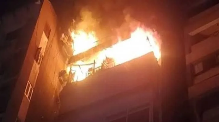مصرع ربة منزل وابنتها في حريق شقة سكنية ببنها
