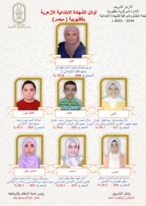أسماء أوائل الشهادة الإبتدائية الأزهرية 2025 في القليوبية