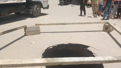 هبوط أرضي بمنطقة الشونة بحي غرب شبرا الخيمة هبوط أرضي بمنطقة الشونة بحي غرب شبرا الخيمة