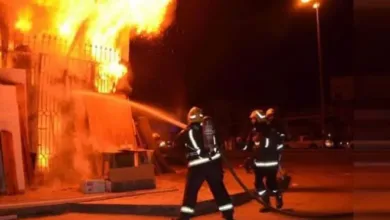 السيطرة على حريق نشب داخل مطعم مشويات بكفر شكر