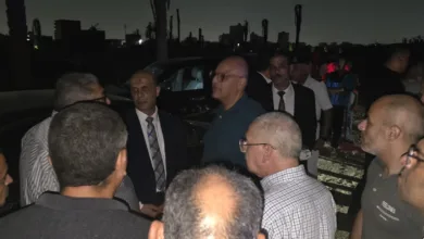 محافظ القليوبية ومدير الأمن يتابعان أعمال السيطرة على حريق بأرض الكلية بالخانكة