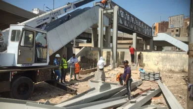 محافظ القليوبية يتابع أعمال تطوير كوبري مشاة وابور الثلج بمدينة بنها محافظ القليوبية يتابع أعمال تطوير كوبري مشاة وابور الثلج بمدينة بنها