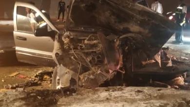 مصرع شخص اصطدمت سيارته بالرصيف الخاص بمحطة الأتوبيس الترددي بقليوب
