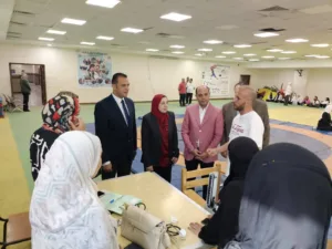 نائب رئيس جامعة بنها تتفقد اختبارات القدرات بكليتي علوم الرياضة والفنون التطبيقية