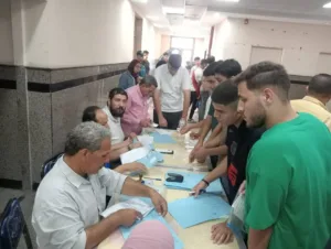 نائب رئيس جامعة بنها تتفقد اختبارات القدرات بكليتي علوم الرياضة والفنون التطبيقية