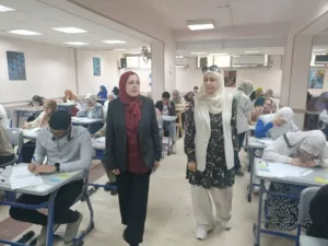 نائب رئيس جامعة بنها تتفقد اختبارات القدرات بكليتي علوم الرياضة والفنون التطبيقية