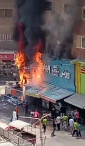 مصرع عامل في حريق اندلع داخل 3 مطاعم بمدينة الخصوص