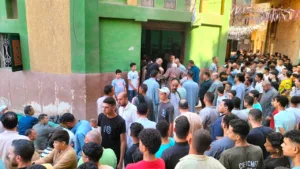 ضحايا الدائري .. تشييع جثماني شابين بقرية شبرا هارس بطوخ - صور