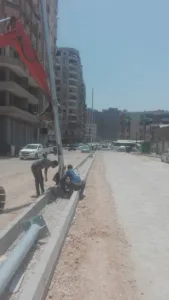 محافظ القليوبية يتابع أعمال تطوير شارع نبوية موسى بمسطرد - صور