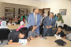 محافظ القليوبية والسفير رضا الطايفي يفتتحان مكتبة مصر العامة بشبين القناطر