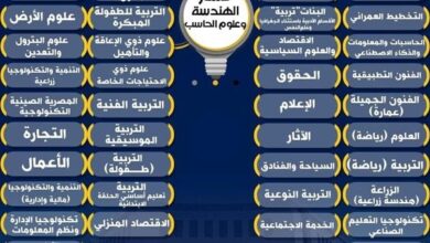 حصر القبول بكليات الحاسبات والذكاء الاصطناعي على طلاب علمي رياضة والبكالوريا الهندسية بدءًا من 2025 حصر القبول بكليات الحاسبات والذكاء الاصطناعي على طلاب علمي رياضة والبكالوريا الهندسية بدءًا من 2025