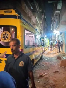 انفجار أسطوانة غاز يشعل حريقًا هائلًا بعقار في شبرا الخيمة وإصابة 3 أشخاص ونقلهم للمستشفى