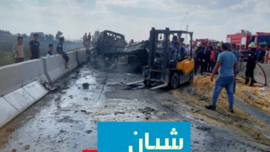 تصادم بين سيارتين نقل على الطريق الإقليمي بالقليوبية يؤدي لاشتعالهما وإصابة شخصين تصادم بين سيارتين نقل على الطريق الإقليمي بالقليوبية يؤدي لاشتعالهما وإصابة شخصين