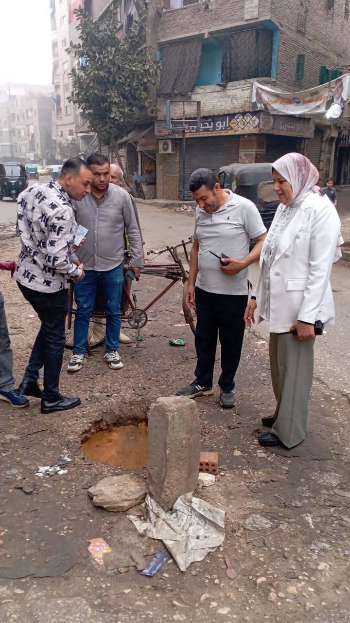 هبوط أرضي مفاجئ يثير القلق بطريق بيجام واستجابة عاجلة من حي غرب شبرا الخيمة