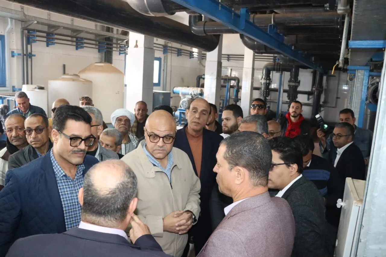 محافظ القليوبية يتفقد محطة مياه شبلنجة الجديدة ببنها بطاقة 17 ألف متر مكعب