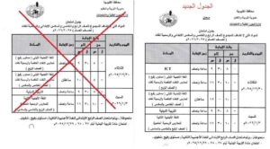 تعديل جداول امتحانات الرابع حتى الثاني الإعدادي بالقليوبية