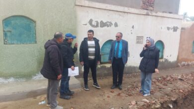 محافظ القليوبية يتابع جهود لجنة هندسية لحل مشكلة تسريب مياه جوفيه بمقابر قرية المريج بشبين القناطر