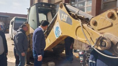 رئيس مياه القليوبية يتابع أعمال ورشة صيانة المعدات والسيارات رئيس مياه القليوبية يتابع أعمال ورشة صيانة المعدات والسيارات