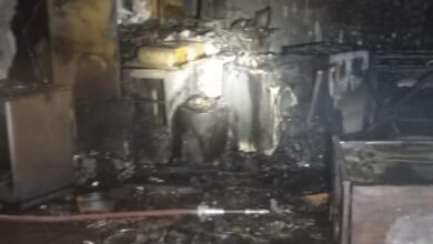 الدفع بـ 5 سيارات إطفاء .. السيطرة على حريق عقار في القليوبية