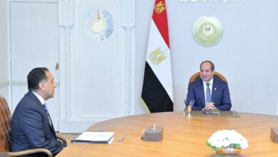 السيسي يتشاور مع رئيس الوزراء بشأن تعديل وزاري على تشكيل الحكومة السيسي يتشاور مع رئيس الوزراء بشأن تعديل وزاري على تشكيل الحكومة