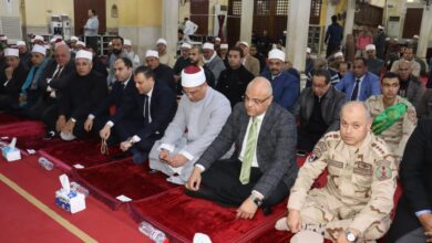محافظ القليوبية يشهد احتفالية ذكرى ليلة النصف من شعبان بمسجد ناصر ببنها