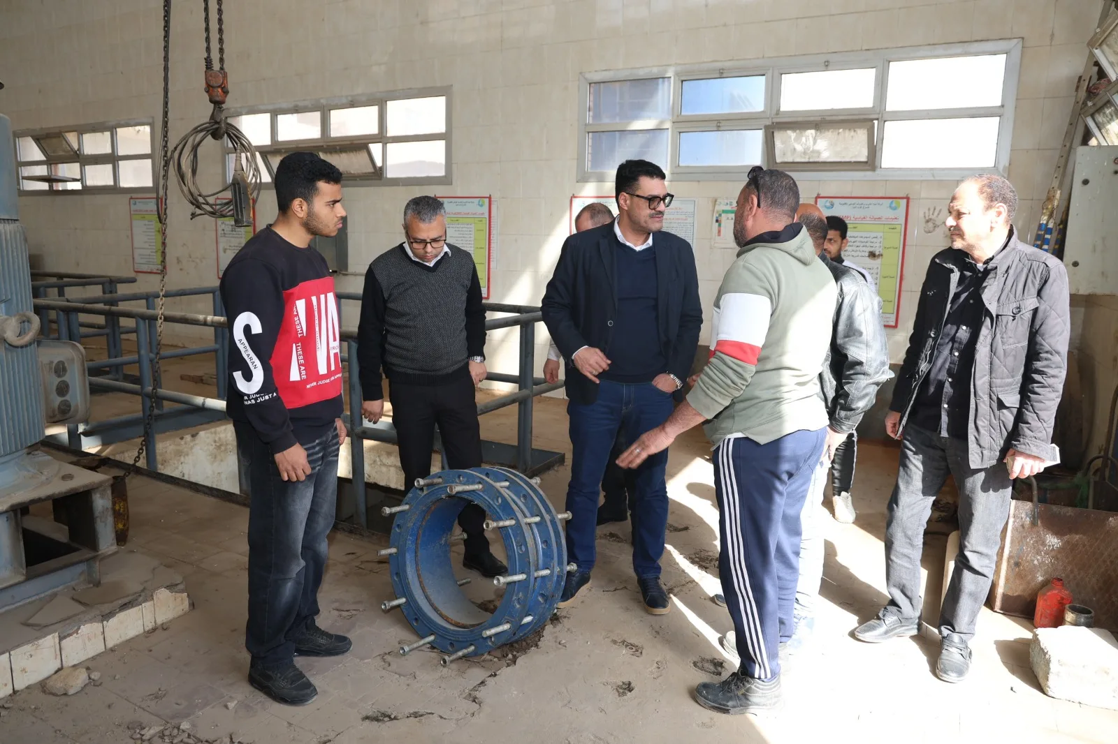 رئيس شركة مياه القليوبية يتفقد محطة رفع الصرف الصحي بميت حلفا رئيس شركة مياه القليوبية يتفقد محطة رفع الصرف الصحي بميت حلفا