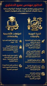 السيرة الذاتية الدكتور المهندس عمرو إبراهيم حفناوي مرشح نقيب المهندسين بالقليوبية