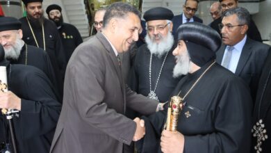 رسائل وحدة وطنية في ديوان عام المحافظة.. مطرانيات الكنيسة القبطية الأرثوذكسية تهنئ محافظ القليوبية بتوليه المسؤولية رسائل وحدة وطنية في ديوان عام المحافظة.. مطرانيات الكنيسة القبطية الأرثوذكسية تهنئ محافظ القليوبية بتوليه المسؤولية
