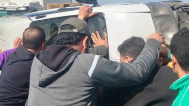 إصابة 9 أشخاص في حادث مروع بطريق شبرا–بنها الحر اتجاه القاهرة