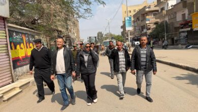 نائب محافظ القليوبية تقود حملة مكبرة لإزالة الإشغالات والتعديات بشوارع الخانكة