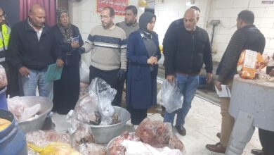 ضبط مصنع غير مرخص بحوزته 5.5 طن لحوم فاسدة مجهولة المصدر بالقليوبية ضبط مصنع غير مرخص بحوزته 5.5 طن لحوم فاسدة مجهولة المصدر بالقليوبية