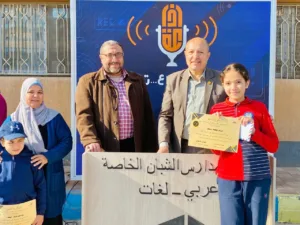تكريم أوائل الجمهورية في مسابقة الإلقاء الشعري بمجمع مدارس الشبان ببنها