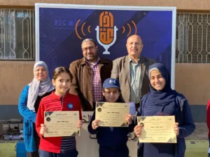 تكريم أوائل الجمهورية في مسابقة الإلقاء الشعري بمجمع مدارس الشبان ببنها