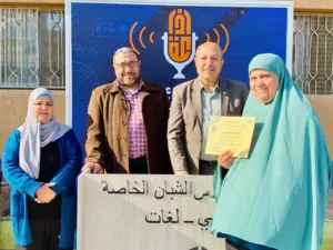 تكريم أوائل الجمهورية في مسابقة الإلقاء الشعري بمجمع مدارس الشبان ببنها