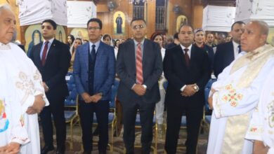 محافظ القليوبية يشارك في قداس عيد القيامة المجيد بكنيسة العذراء ببنها تأكيدًا على الوحدة الوطنية