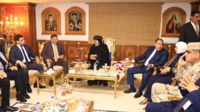 محافظ القليوبية في زيارة مطرانية شبرا الخيمة: الأعياد تجسد روح المحبة ووحدة الوطن