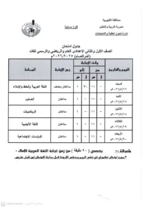اعتماد رسمي لجداول امتحانات القليوبية.. وانطلاق ماراثون نهاية العام مطلع الشهر المقبل