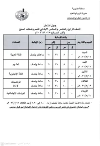 اعتماد رسمي لجداول امتحانات القليوبية.. وانطلاق ماراثون نهاية العام مطلع الشهر المقبل