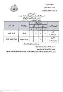 اعتماد رسمي لجداول امتحانات القليوبية.. وانطلاق ماراثون نهاية العام مطلع الشهر المقبل