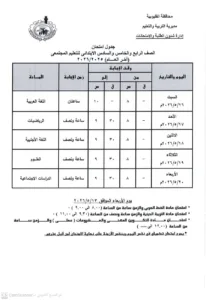 اعتماد رسمي لجداول امتحانات القليوبية.. وانطلاق ماراثون نهاية العام مطلع الشهر المقبل