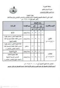 اعتماد رسمي لجداول امتحانات القليوبية.. وانطلاق ماراثون نهاية العام مطلع الشهر المقبل