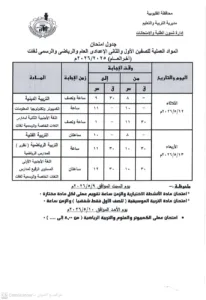 اعتماد رسمي لجداول امتحانات القليوبية.. وانطلاق ماراثون نهاية العام مطلع الشهر المقبل