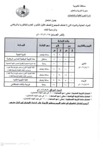 اعتماد رسمي لجداول امتحانات القليوبية.. وانطلاق ماراثون نهاية العام مطلع الشهر المقبل