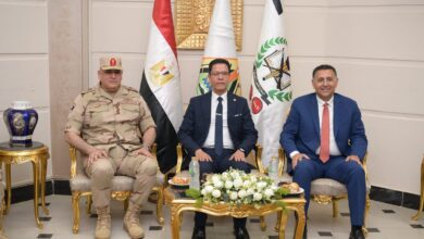 محافظ القليوبية ورئيس جامعة بنها ورئيس أركان قوات الدفاع الشعبي والعسكري يشهدون الندوة التثقيفية الرابعة والتسعون لطلاب الجامعة